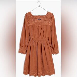 Madewell Embroidered Corduroy Dress